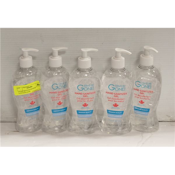 5 PUMP BOTTLES OF HAND SANITIZER,443ML