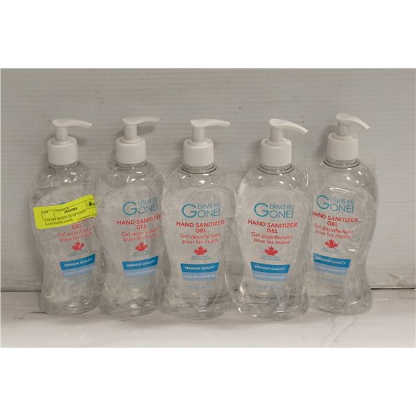 5 PUMP BOTTLES OF HAND SANITIZER,443ML