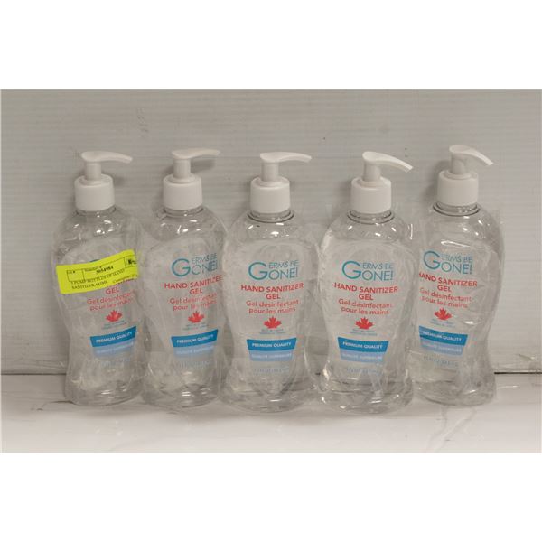 5 PUMP BOTTLES OF HAND SANITIZER,443ML