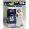 Image 1 : CREW SOCKS WHITE SIZE 12-16 PACK OF 6