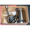 Image 1 : BOX OF STAINLESS STEEL KITCHEN ACCESSORIES