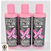 Image 1 : 3 BOTTLES 250ML PINK CRAZY COLOR VIBRANT COLOR