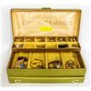 Image 1 : XLARGE VINTAGE JEWELRY BOX FULL OF JEWELRY-ESTATE