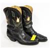 Image 1 : VINTAGE SIZE 7 BLACK TULIP COWBOY BOOTS WITH