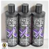 Image 1 : 3 BOTTLES OF 250ML PURPLE CRAZY COLOR VIBRANT