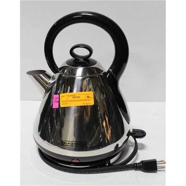 BLACK AND DECKER STAINLESS KETTLE