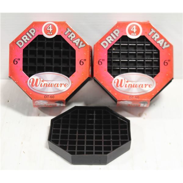 LOT OF 6 NEW 6" WINWARE DRIPTRAYS