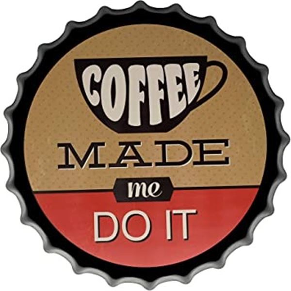 NEW BOTTLE CAP RETRO METAL WALL ART BY FAVO