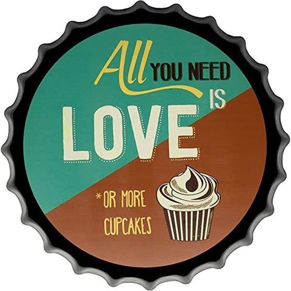 NEW BOTTLE CAP RETRO METAL WALL ART BY FAVO