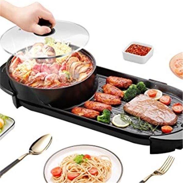 NEW MOONGIANTG 2 IN 1 ELECTRIC 2000W BBQ GRILL