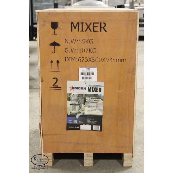 NEW OMCAN 20 QUART GENERAL PURPOSE MIXER W/ GUARD