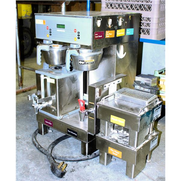 BUNN DUAL HEAD COFFEE BREWER W/ HOT WATER TAP,