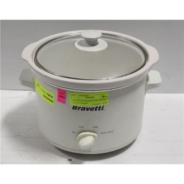 BRAVETTI 3 QUART ELECTRONIC SLOW COOKER