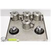 Image 1 : STAINLESS STEEL DISPLAY TRAY W/ S/S CREAM POURERS