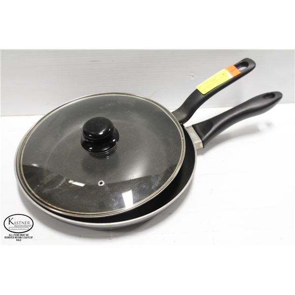 TWO PANS W/ MISMATCHED LID