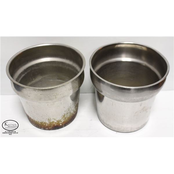 LOT OF 2 SOUP POT INSERTS