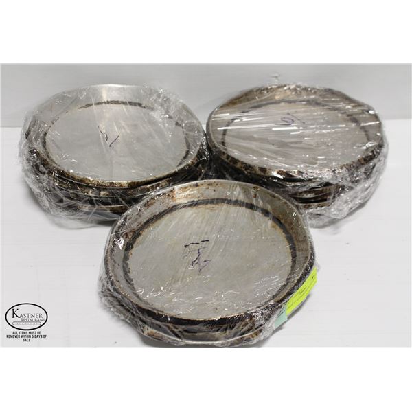 LOT OF 12 ALUMINUM PIE PLATES