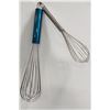 Image 3 : NEW 12" & 10" STAINLESS STEEL WHIPS - BLUE