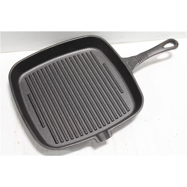 NEW 9" X 9" SQUARE CAST IRON GRIDDLE