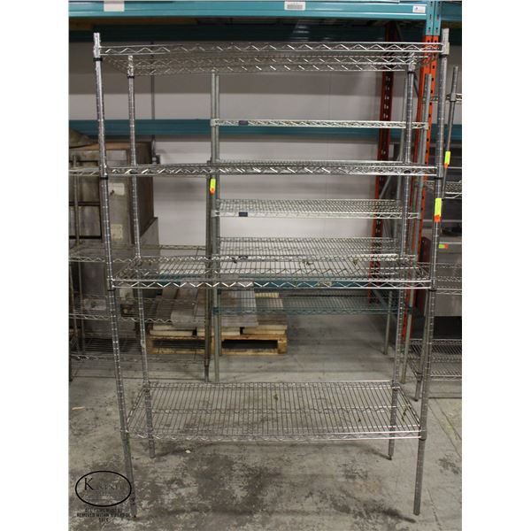 4' CHROME WIRE STORAGE RACK - 4 TIER