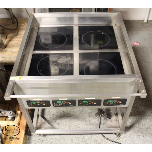 MR. INDUCTION 4-BURNER INDUCTION WARMING TABLE ON