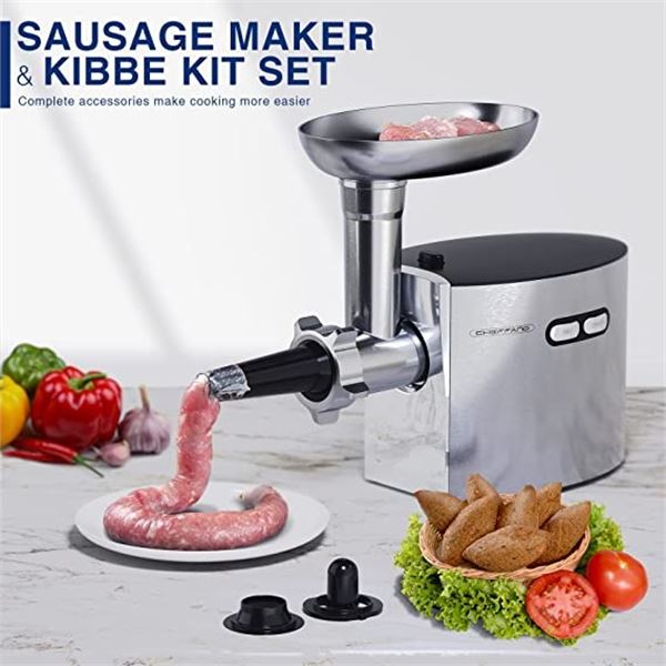 NEW CHEFFANO STAINLESS MEAT GRINDER