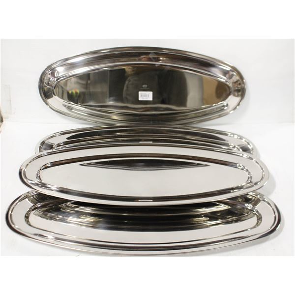 LOT OF 4 NEW JOHNSON ROSE 24" S/S FISH SERVING