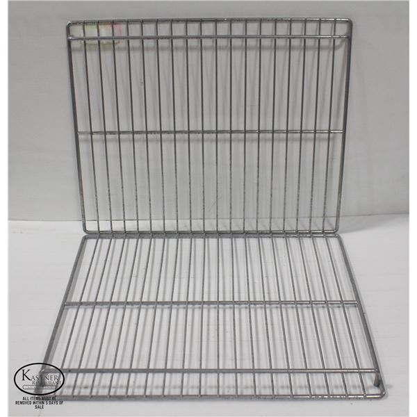 2 COMMERCIAL COOLER RACKS 19.5" X 16"