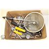 Image 1 : FLAT OF ASSORTED KITCHEN UTENSILS INCL: TONGS,