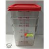 Image 1 : THREE CAMBRO 8QT DRY INGREDIENT BINS W/ 2 LIDS