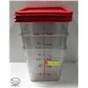 Image 1 : THREE CAMBRO 8QT DRY INGREDIENT BINS W/ 3 LIDS