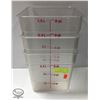 Image 1 : THREE CAMBRO 8QT DRY INGREDIENT BINS - NO LIDS