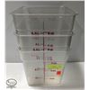Image 1 : THREE CAMBRO 8QT DRY INGREDIENT BINS - NO LIDS