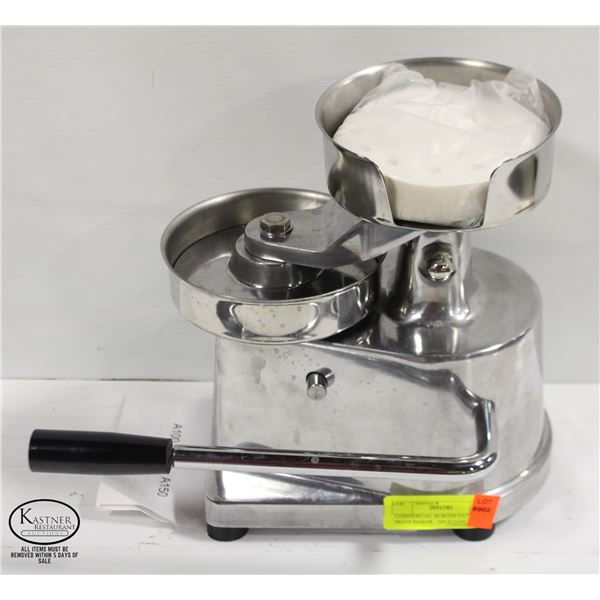 COMMERCIAL BURGER PATTY PRESS MAKER - 304 STAINLES