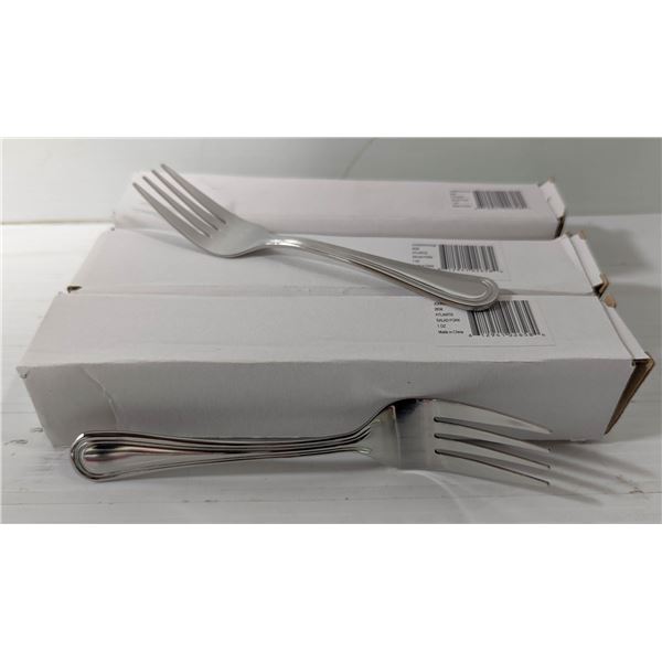 LOT OF 36 NEW JOHNSON ROSE ATLANTIS SALAD FORKS