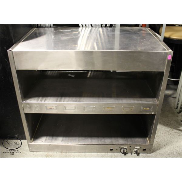DUAL SHELF PASS THROUGH RADIANT WARMER - AS IS