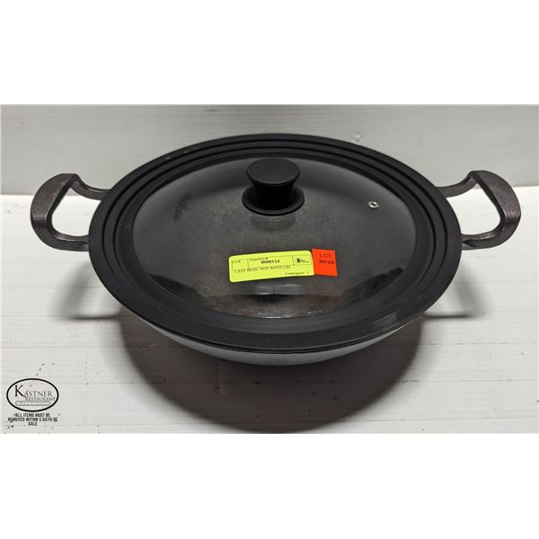CAST IRON  POT WITH LID