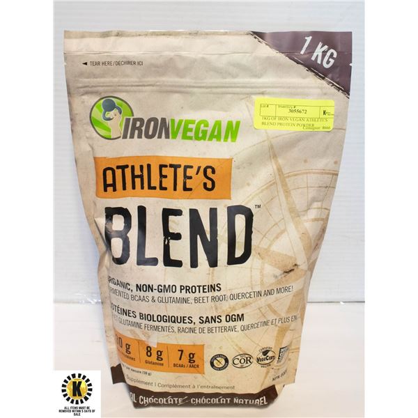 1KG OF IRON VEGAN ATHLETE'S BLEND PROTEIN POWDER