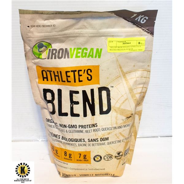 1KG OF IRON VEGAN ATHLETE'S BLEND PROTEIN POWER