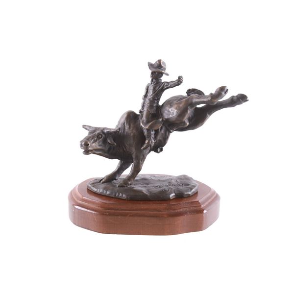  BULL RIDER  Limited Edition Bronze By Mike Capser