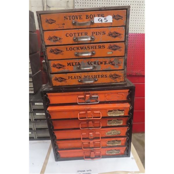 2 Papco Parts Cabinets- 1) 9