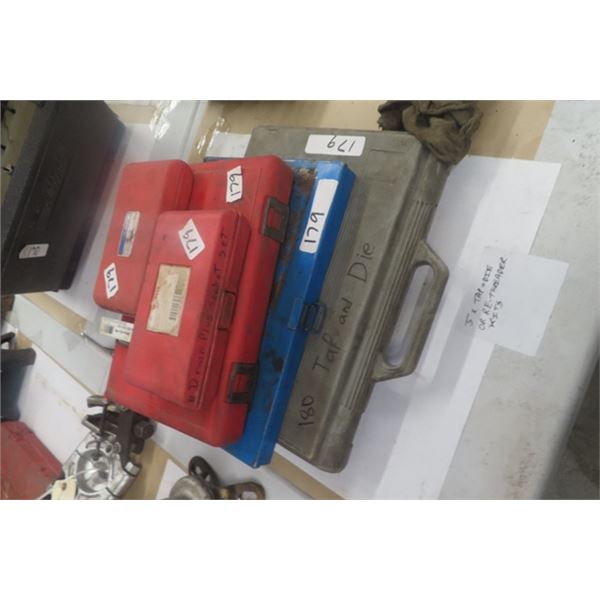 3 Tap + Die Kits, Axle Spindle, Rethreader Die Set, Square Drain Plug ...