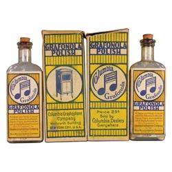 Two bottles of Columbia Grafonola Polish