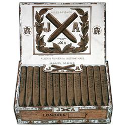 J & A Cigars, cardboard easel back sign