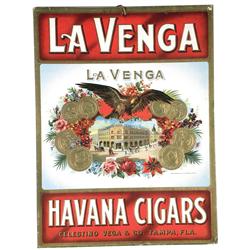 La Venga Havana Cigars, cardboard sign