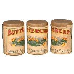 Lot of 3 Buttercup Sweet Scotch Snuff Boxes