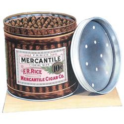 Mercantile Cigars, die cut cardboard sign