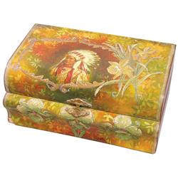 Celluloid  Dresser Box with Native American