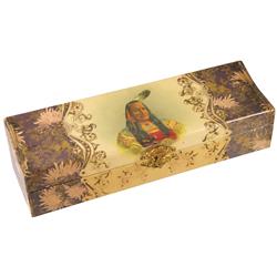 Celluloid Tie Box with Native American