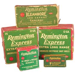 Lot of Five Boxes of Remington Ammunition